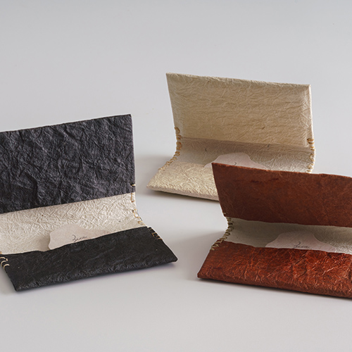 出ヶ原和紙とからむし糸の名刺入れ